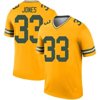 XYY Aaron Jones Jersey Embroidered Fabric Fans Version T-Shirts 2020 Salute to Service Limited Jersey Green Bay Packers #33 American Football Shirt