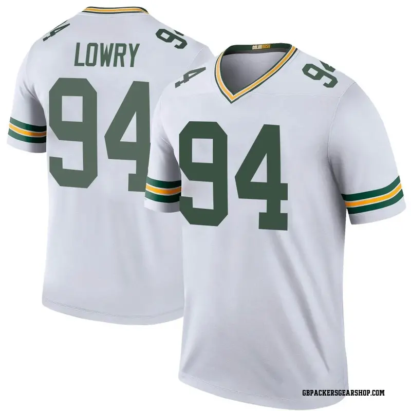 Legend Youth Dean Lowry Green Bay Packers Nike Color Rush Jersey White