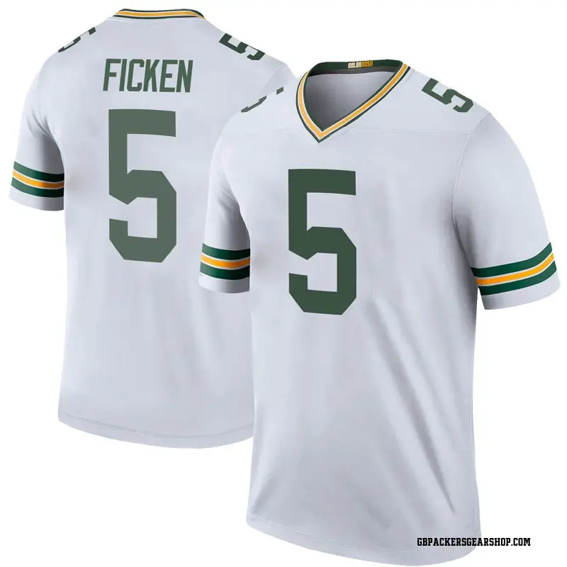 Legend Youth Sam Ficken Green Bay Packers Nike Color Rush Jersey White
