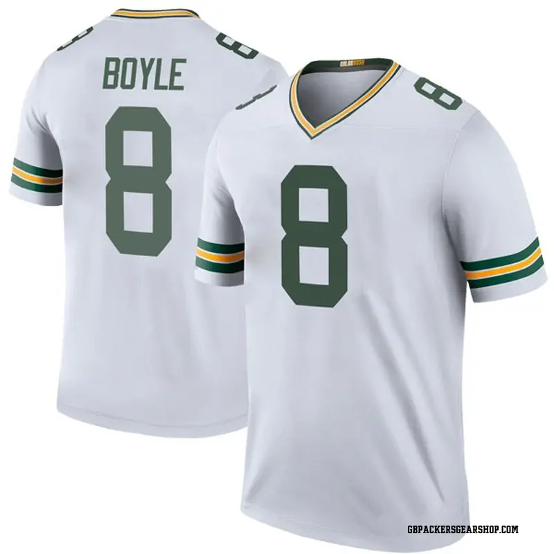 Legend Youth Tim Boyle Green Bay Packers Nike Color Rush Jersey White