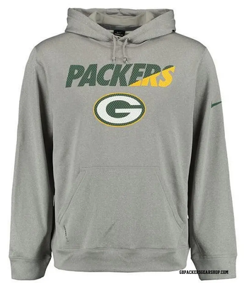 Men S Green Bay Packers Nike Kick Off Staff Performance Pullover Hoodie Gray